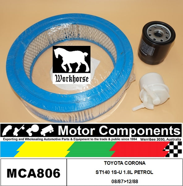 FILTER SERVICE KIT for TOYOTA CORONA ST140 1S-U 1.8L PETROL 08/87>12/88