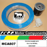 FILTER SERVICE KIT FOR TOYOTA CHASER SX70 1S-U 1.8L PETROL 08/84>08/87