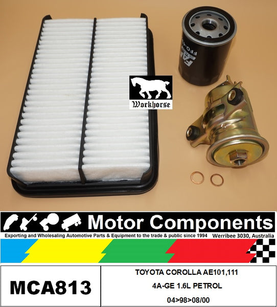 FILTER SERVICE KIT FOR TOYOTA COROLLA AE101,111  4A-GE 1.6L PETROL 04>98>08/00