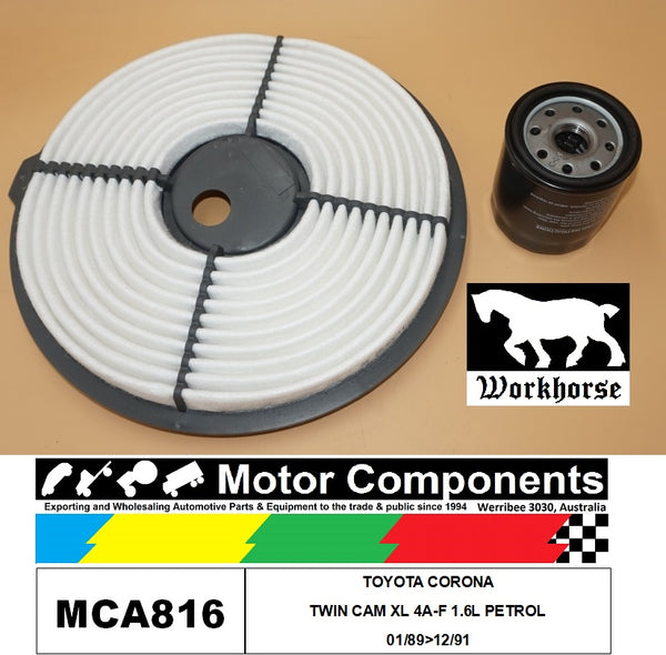 FILTER SERVICE KIT for TOYOTA CORONA TWIN CAM XL 4A-F 1.6L PETROL 01/89>12/91