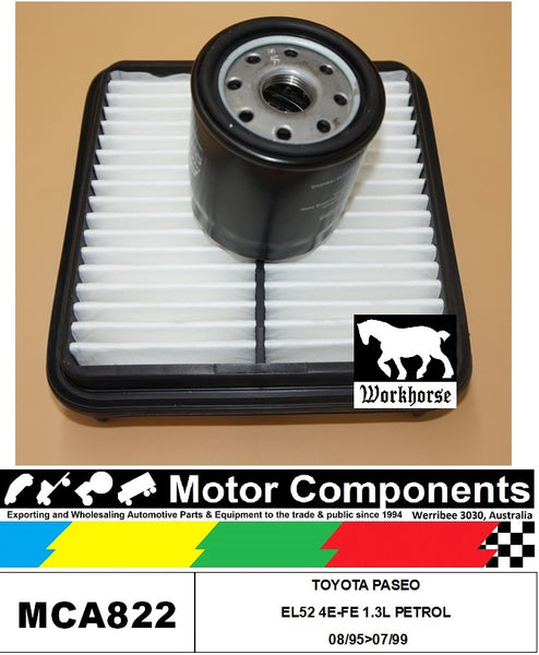 FILTER SERVICE KIT FOR TOYOTA PASEO EL52 4E-FE 1.3L PETROL 08/95>07/99