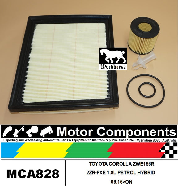 FILTER SERVICE KIT FOR TOYOTA COROLLA ZWE186R 2ZR-FXE 1.8L PETROL HYBRID 06/16>O
