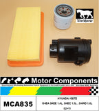 FILTER SERVICE KIT FOR HYUNDAI GETZ G4EA G4EE 1.4L G4EC 1.5L PETROL G4WD 1.6L PE