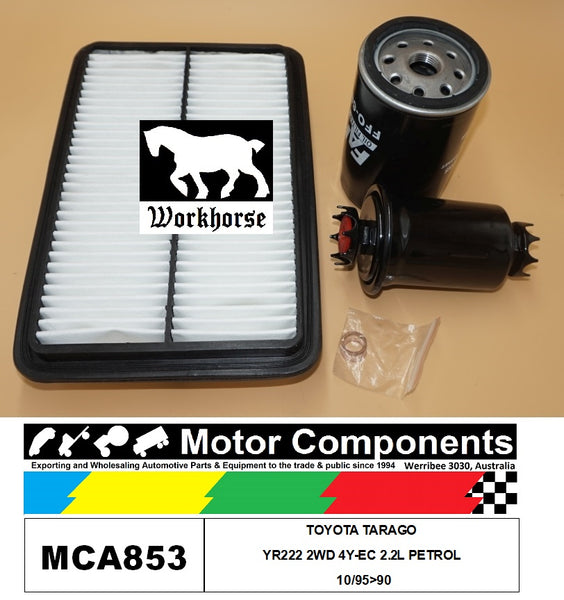 FILTER SERVICE KIT FOR TOYOTA TARAGO YR222 2WD 4Y-EC 2.2L PETROL 10/95>90