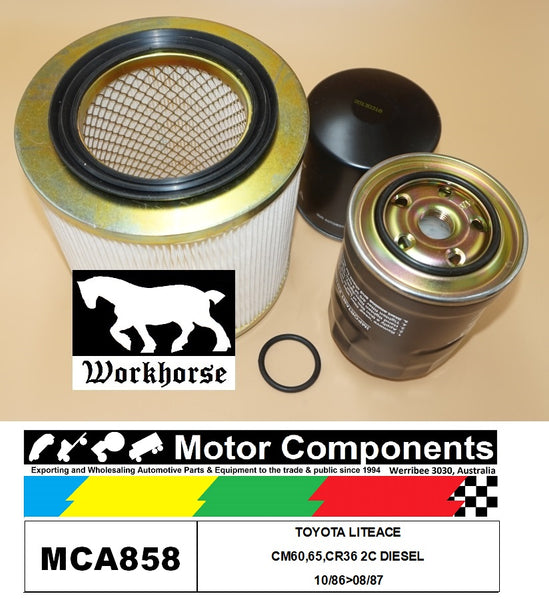 FILTER SERVICE KIT FOR TOYOTA LITEACE CM60,65,CR36 2C DIESEL 10/86>08/87