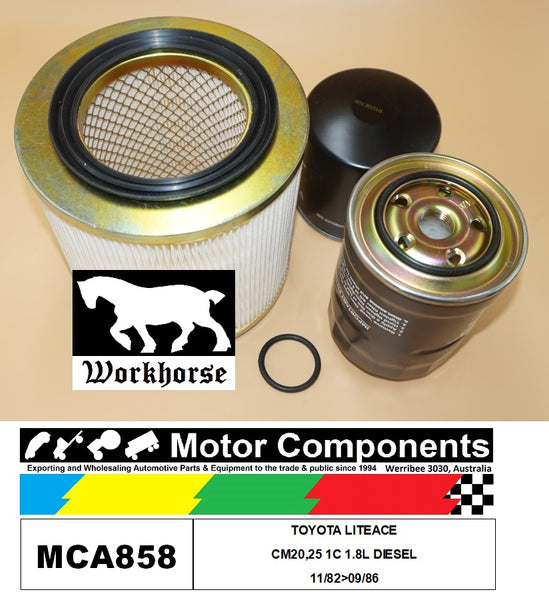 FILTER SERVICE KIT FOR TOYOTA LITEACE CM20,25 1C 1.8L DIESEL 11/82>09/86