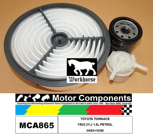 FILTER SERVICE KIT FOR TOYOTA TOWNACE YR25 2Y-J 1.8L PETROL 09/93>10/96