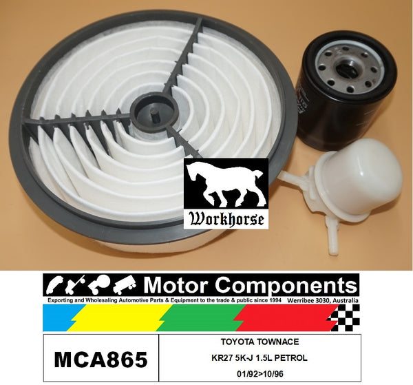 FILTER SERVICE KIT FOR TOYOTA TOWNACE KR27 5K-J 1.5L PETROL 01/92>10/96
