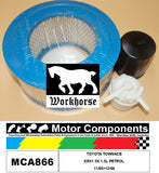 FILTER SERVICE KIT FOR TOYOTA TOWNACE KR41 5K 1.5L PETROL 11/96>12/98