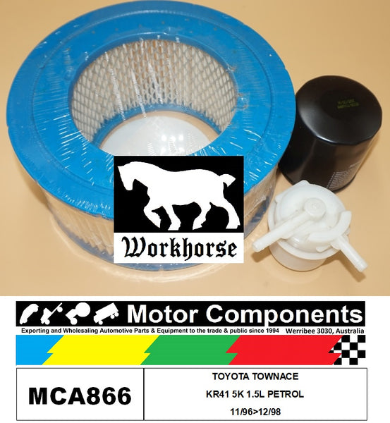 FILTER SERVICE KIT FOR TOYOTA TOWNACE KR41 5K 1.5L PETROL 11/96>12/98