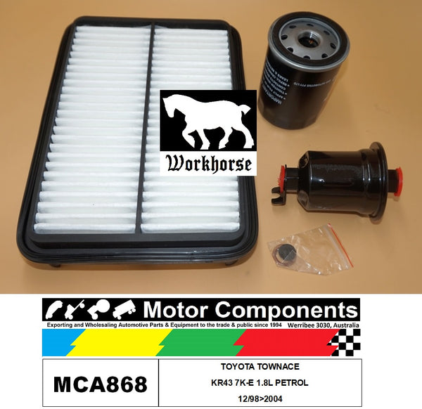 FILTER SERVICE KIT FOR TOYOTA TOWNACE KR43 7K-E 1.8L PETROL 12/98>2004