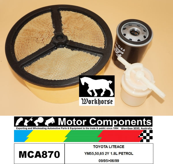 FILTER SERVICE KIT FOR TOYOTA LITEACE YM55,50,65 2Y 1.8L PETROL 09/95>06/99