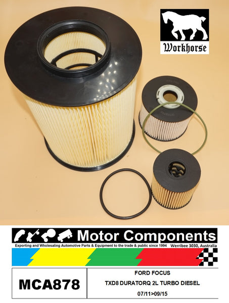 FILTER SERVICE KIT FOR FORD FOCUS TXD8 DURATORQ 2L TURBO DIESEL 07/11>09/15