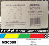 SEAT COVER TO SUIT TOYOTA CAMRY ALTEST SEDAN 2002 > ON