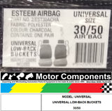 SEAT COVER UNIVERSAL LOW-BACK BUCKETS