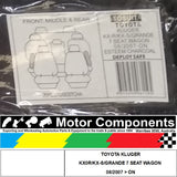 SEAT COVER FOR TOYOTA KLUGER KX0R/KX-S/GRANDE 7 SEAT WAGON 08/2007 > ON