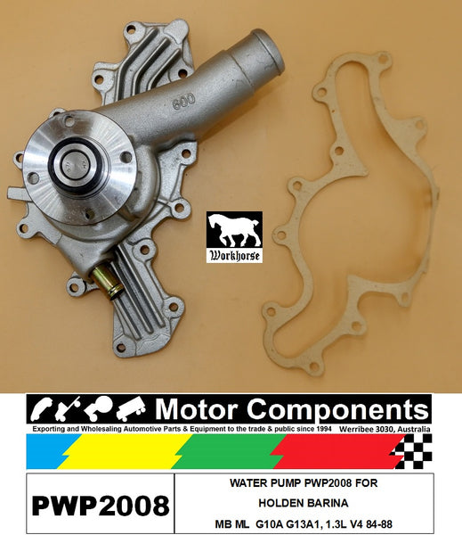 WATER PUMP PWP2008 FOR  HOLDEN BARINA  MB ML  G10A G13A1, 1.3L V4 84-88