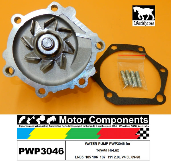 WATER PUMP PWP3046 for Toyota Hi-Lux  LN86  105 106  107  111 2.8L v4 3L 89-98