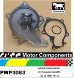 WATER PUMP PWP3083 for Toyota Corolla AE93 1.8L v4 7AFE  7/91 on