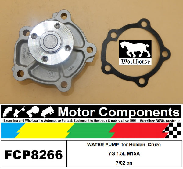 WATER PUMP TF8266 for Holden  Cruze YG 1.5L M15A 7/02 on