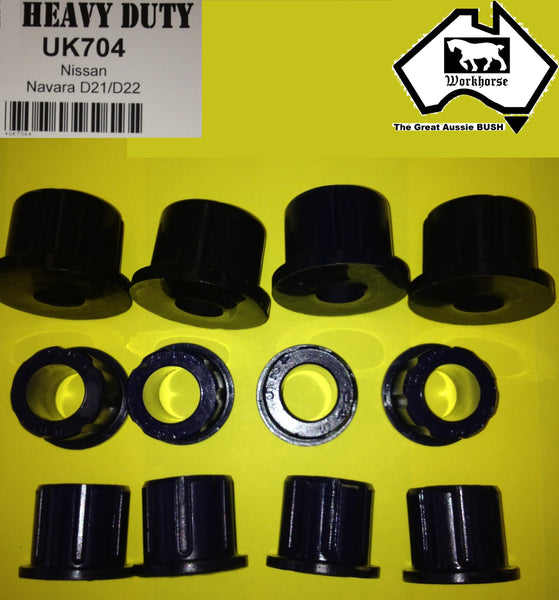 thumbnail image 2 of JPL Rear Spring Shackle Pin & U-Bolt Bush Kit For Nissan Navara D22 2.5TD 1998 2 of 6